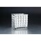 CC Home Furnishings 6" Silver Square Glass Block Votive Candle Holder